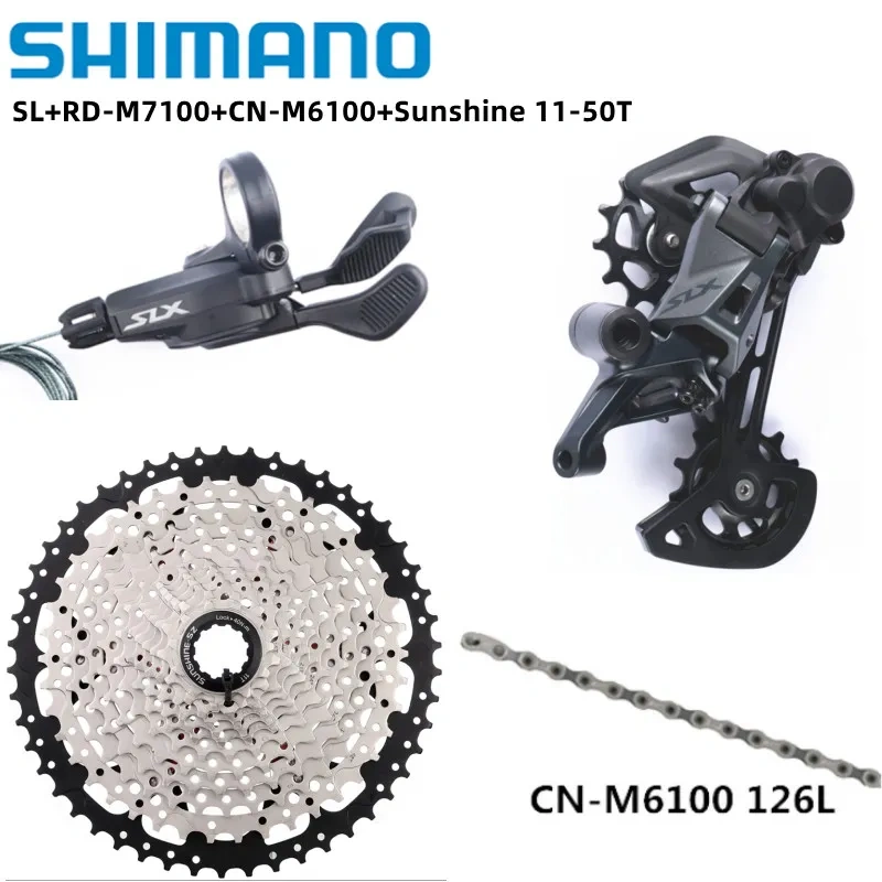 SHIMANO SLX M7100 12 Speed 10-51T SL RD CS CN M7100 Shifter Rear Derailleur Cassette Chain RD M6100 M7100 M7120 Groupset