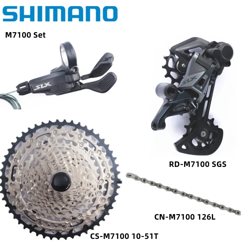 SHIMANO SLX M7100 12 Speed 10-51T SL RD CS CN M7100 Shifter Rear Derailleur Cassette Chain RD M6100 M7100 M7120 Groupset