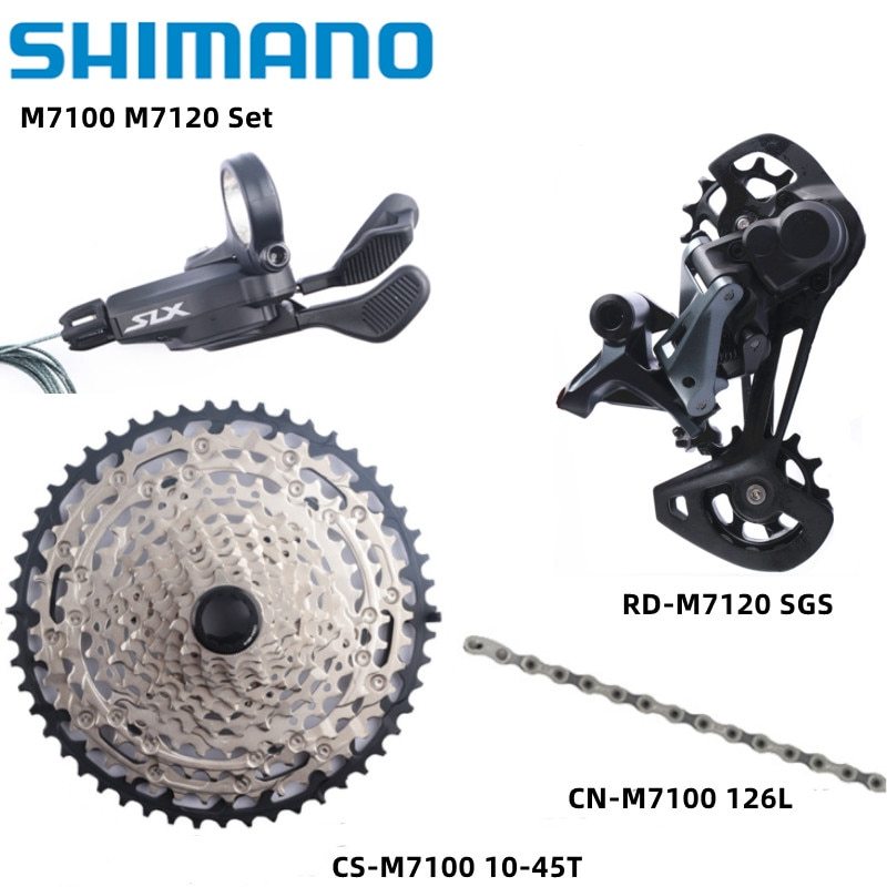 SHIMANO SLX M7100 12 Speed 10-51T SL RD CS CN M7100 Shifter Rear Derailleur Cassette Chain RD M6100 M7100 M7120 Groupset