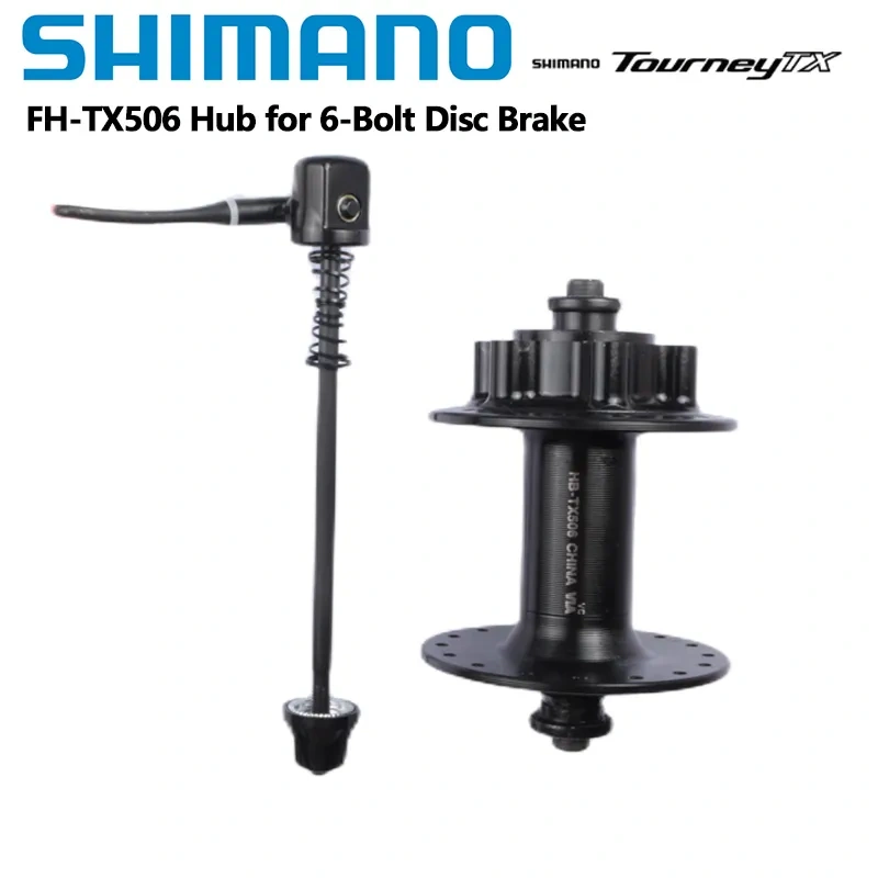 Shimano TOURNEY TX506 Hub Front 32H Freehub for 6-Bolt Disc Brake With Quick Release Black 8s 9s 10s Rear Side MTB Bicycle Hub