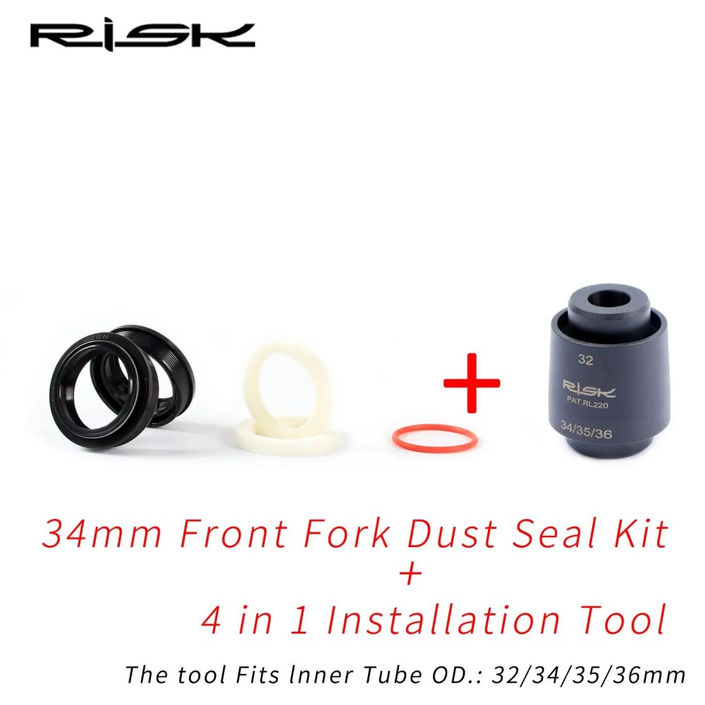 RISK Bike Suspension Fork Dust Seal Oil Seal 32/34/35/ 36mm mountain bike fork inner tube dust jacket For Fork Repair Kits Parts