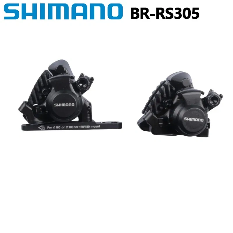 Shimano RS305 Brake Flat Mount Front Side Rear One Pair Mechanical Disc Brake For Road Bicycle Bike BR-RS305 Rear Caliper Black