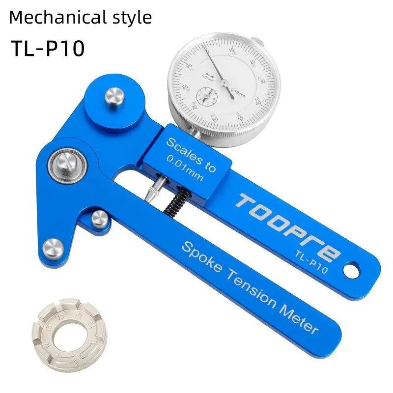 TOOPRE Bicycle Spoke Tensiometer Digital Display Rim Correction Tool Mechanical Wheel Set Rim Adjustment Measuring Device