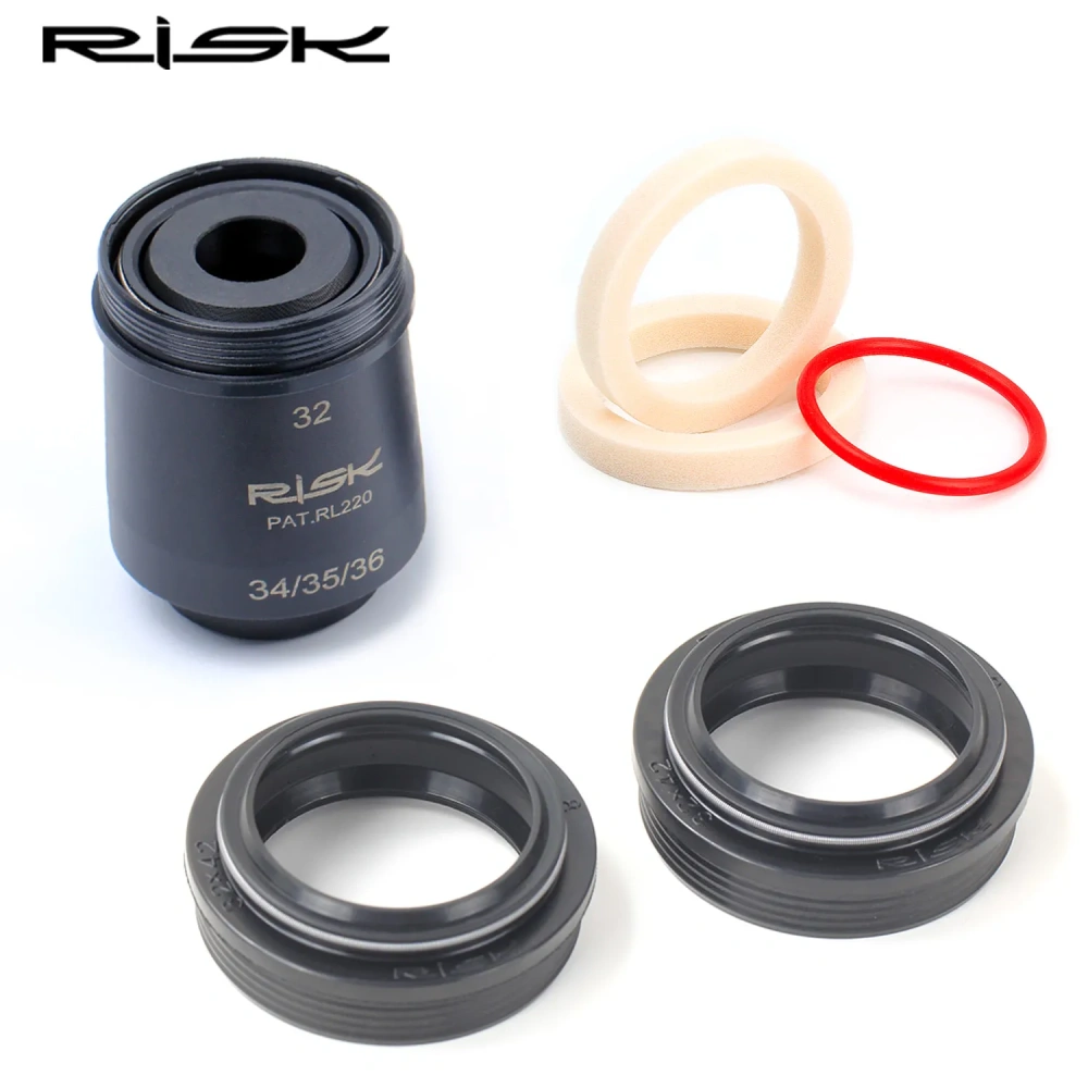 RISK Bike Suspension Fork Dust Seal Oil Seal 32/34/35/ 36mm mountain bike fork inner tube dust jacket For Fork Repair Kits Parts