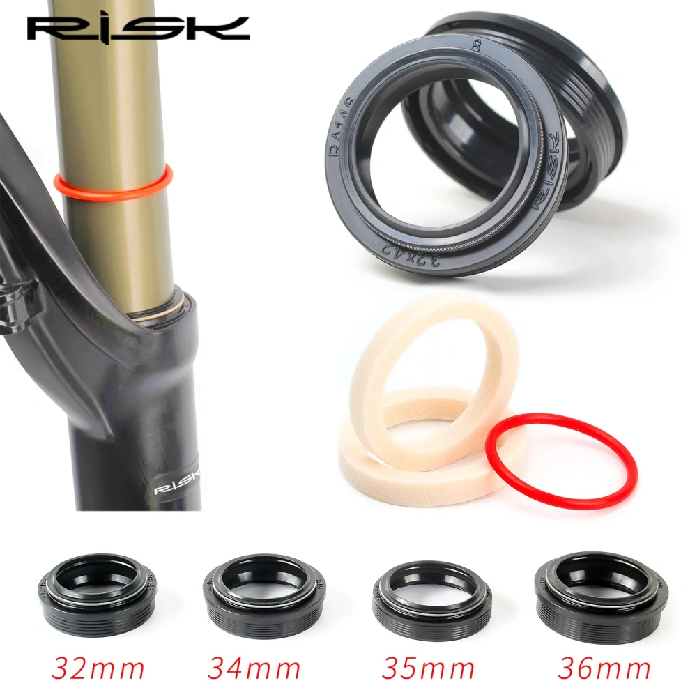 RISK Bike Suspension Fork Dust Seal Oil Seal 32/34/35/ 36mm mountain bike fork inner tube dust jacket For Fork Repair Kits Parts