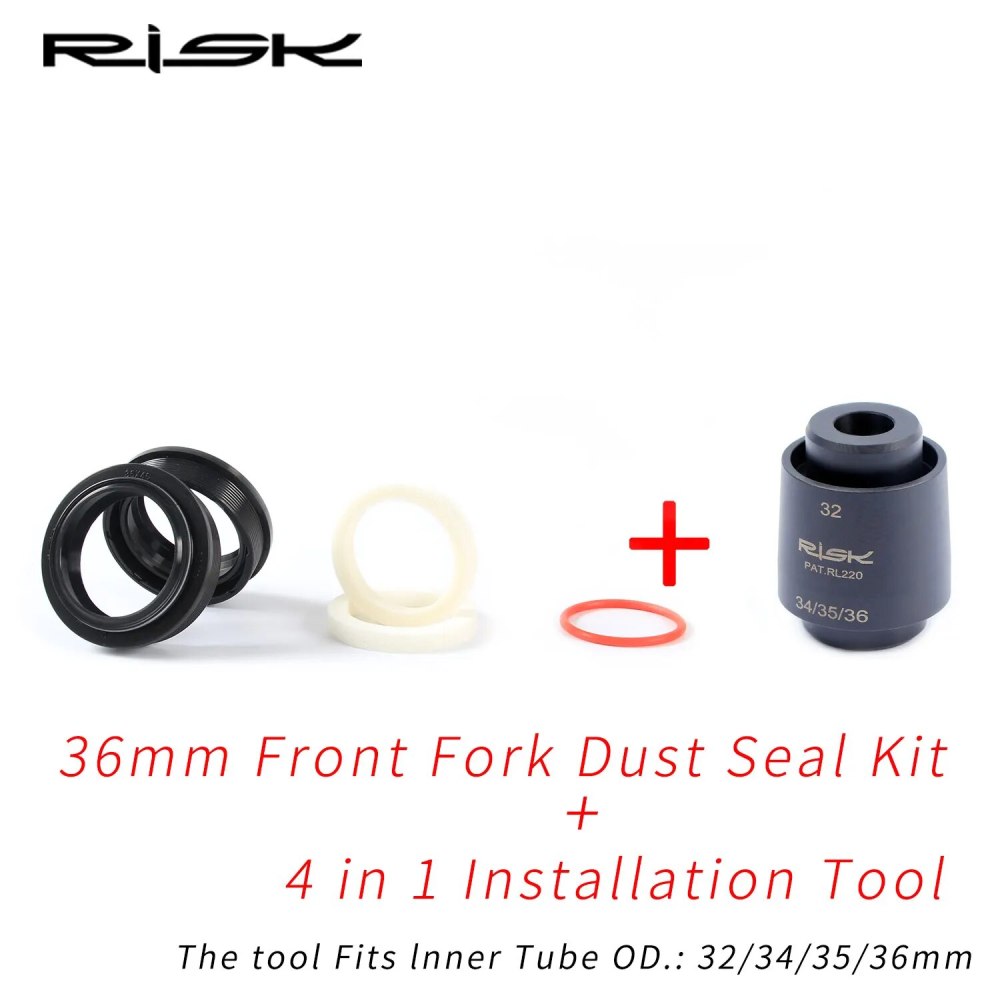 RISK Bike Suspension Fork Dust Seal Oil Seal 32/34/35/ 36mm mountain bike fork inner tube dust jacket For Fork Repair Kits Parts