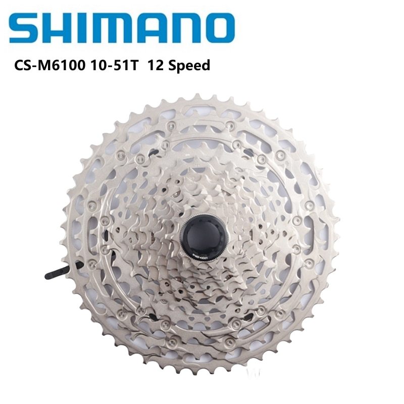 Shimano DEORE Series CS-M6100 12 Speed 10-51T Cassette MICRO SPLINE Freewheel Cog For Mountain Bike Riding Parts Original