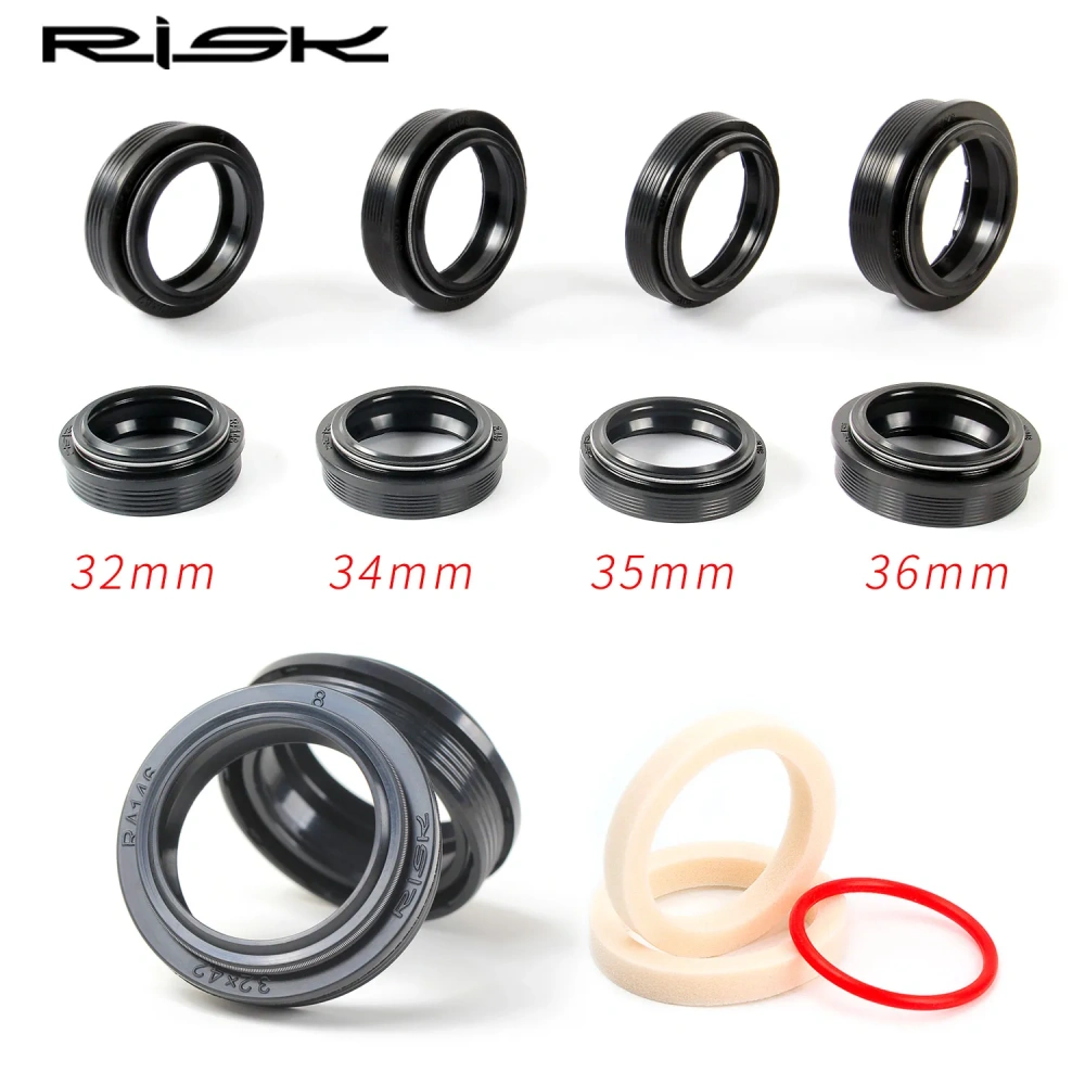 RISK Bike Suspension Fork Dust Seal Oil Seal 32/34/35/ 36mm mountain bike fork inner tube dust jacket For Fork Repair Kits Parts