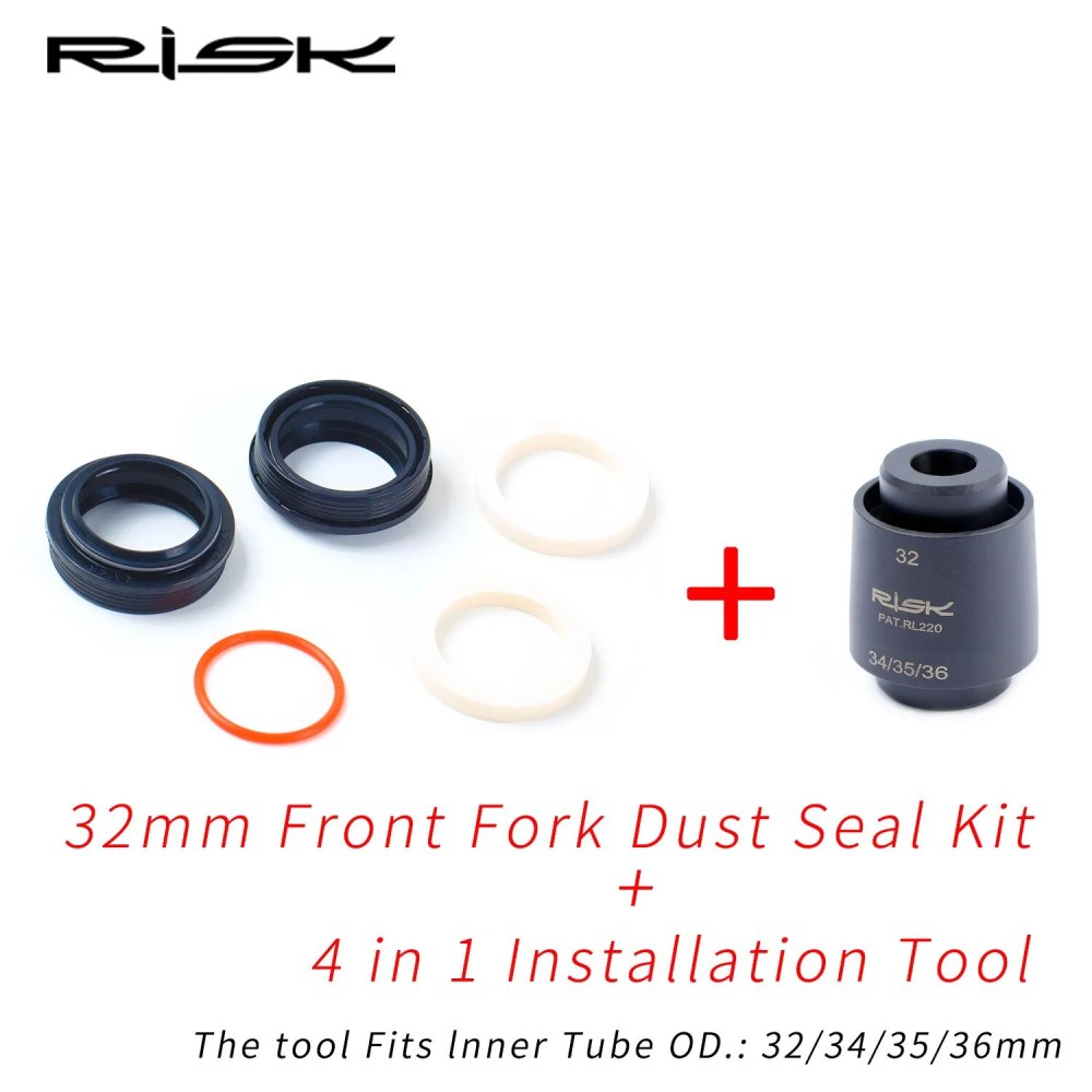 RISK Bike Suspension Fork Dust Seal Oil Seal 32/34/35/ 36mm mountain bike fork inner tube dust jacket For Fork Repair Kits Parts