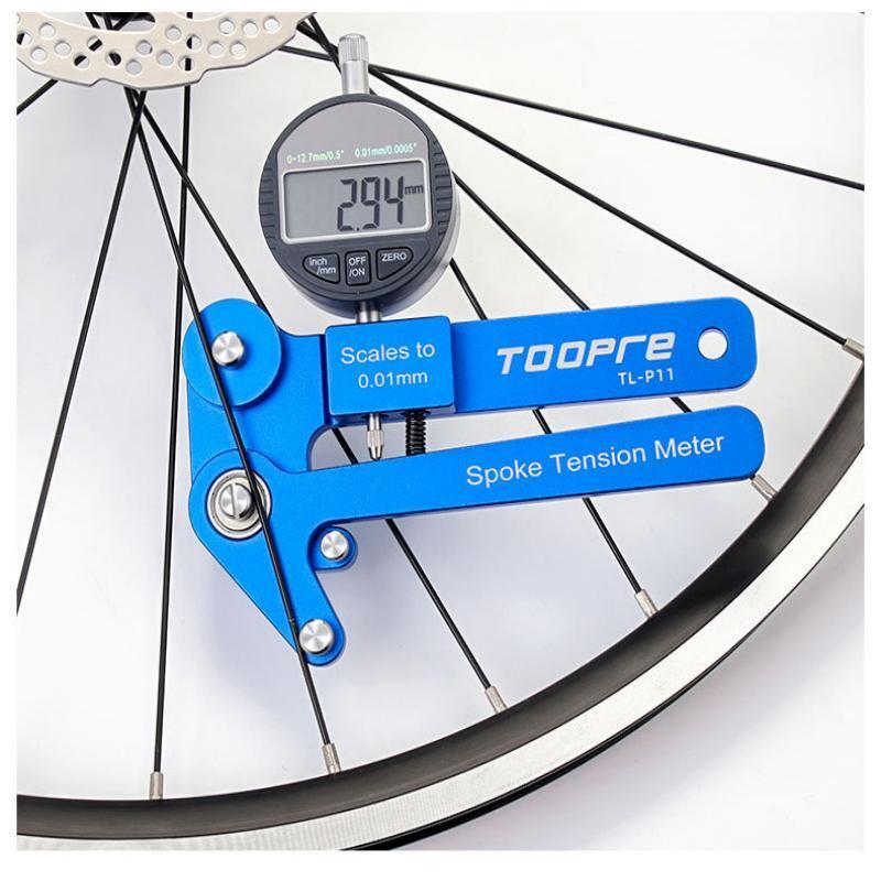 TOOPRE Bicycle Spoke Tensiometer Digital Display Rim Correction Tool Mechanical Wheel Set Rim Adjustment Measuring Device