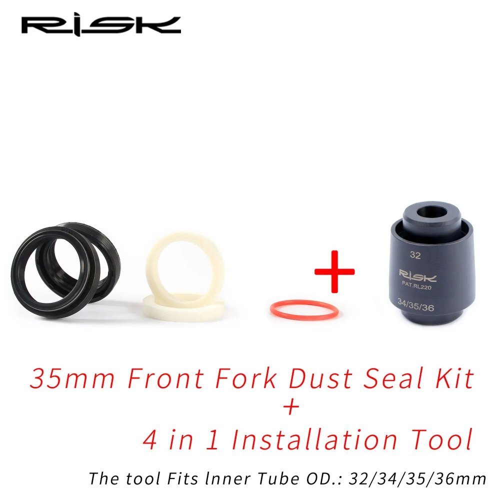 RISK Bike Suspension Fork Dust Seal Oil Seal 32/34/35/ 36mm mountain bike fork inner tube dust jacket For Fork Repair Kits Parts