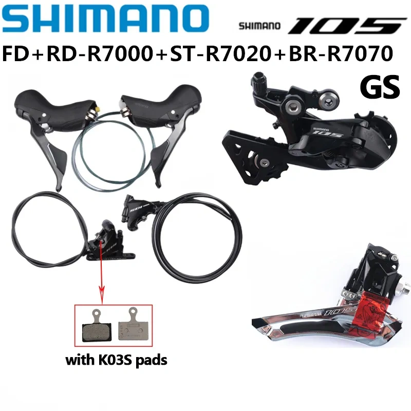 SHIMANO 105 R7020 Ultegra R8020 R9120 Groupset R7070 R8070 Hydraulic Disc Brake For Road Bike Shifter Brake Front Rear Derailleu
