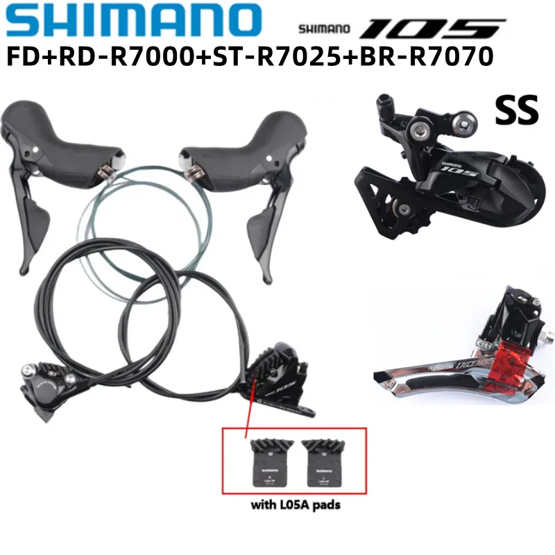 SHIMANO 105 R7020 Ultegra R8020 R9120 Groupset R7070 R8070 Hydraulic Disc Brake For Road Bike Shifter Brake Front Rear Derailleu