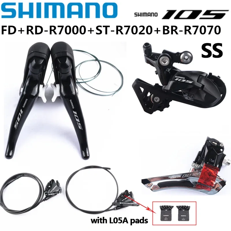SHIMANO 105 R7020 Ultegra R8020 R9120 Groupset R7070 R8070 Hydraulic Disc Brake For Road Bike Shifter Brake Front Rear Derailleu