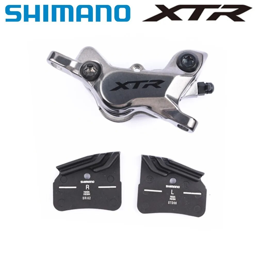 Shimano XTR M9100 M9120 Four Piston Hydraulic Disc Brake Caliper N03A Resin Ice Tech Pads N04C Metal For MTB Bicycle Bike