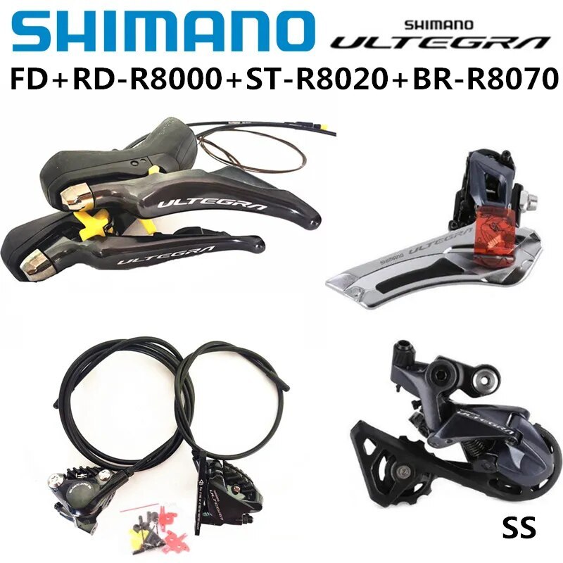 SHIMANO 105 R7020 Ultegra R8020 R9120 Groupset R7070 R8070 Hydraulic Disc Brake For Road Bike Shifter Brake Front Rear Derailleu