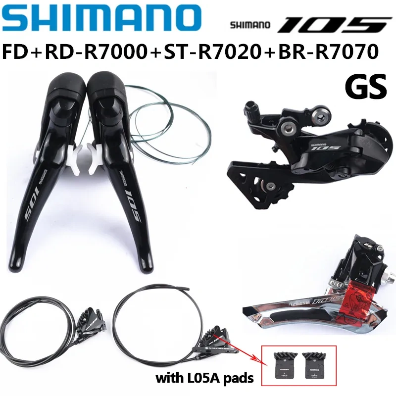 SHIMANO 105 R7020 Ultegra R8020 R9120 Groupset R7070 R8070 Hydraulic Disc Brake For Road Bike Shifter Brake Front Rear Derailleu