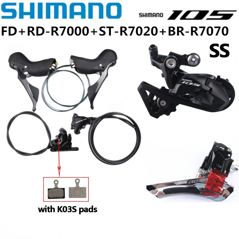 SHIMANO 105 R7020 Ultegra R8020 R9120 Groupset R7070 R8070 Hydraulic Disc Brake For Road Bike Shifter Brake Front Rear Derailleu