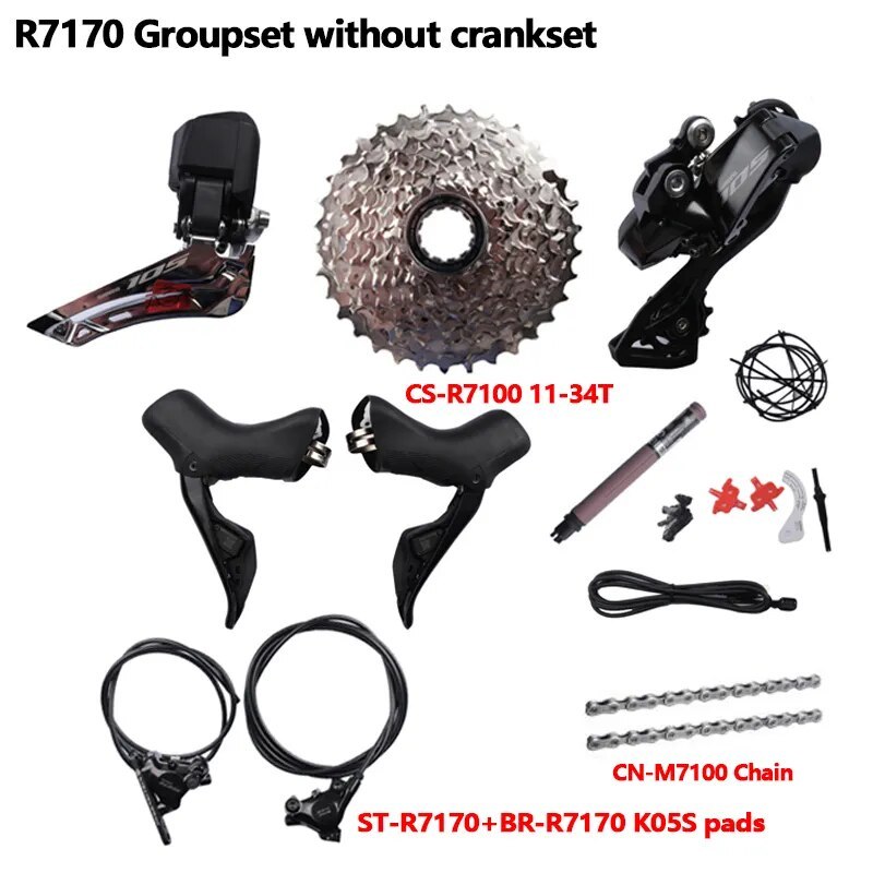 Shimano R7170 Electronic Part Front Derailleur R7150 2x12s RD-R7150 Battery DN300 Road Bicycle Di2 R7170 L05A K05S Small Set