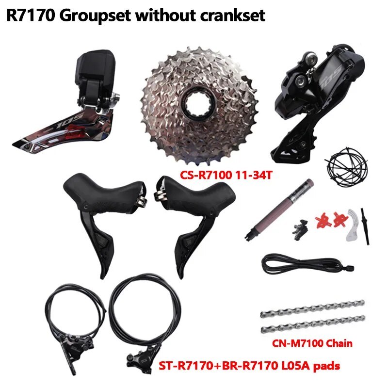 Shimano R7170 Electronic Part Front Derailleur R7150 2x12s RD-R7150 Battery DN300 Road Bicycle Di2 R7170 L05A K05S Small Set