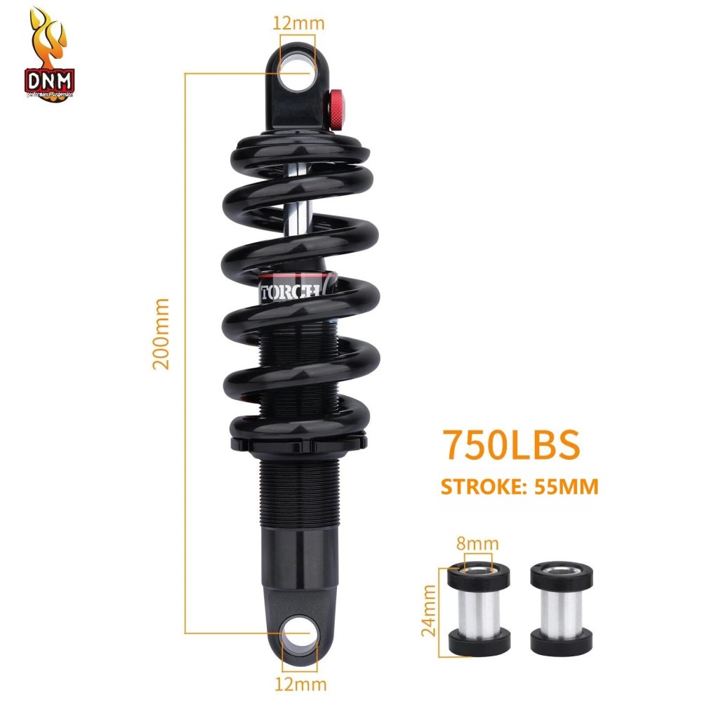 DNM DV-22AR Bike Shock with Damping Adjustment Multi-stage Adjustable 190mm/200mm For Mountain Bike Riding Parts Original