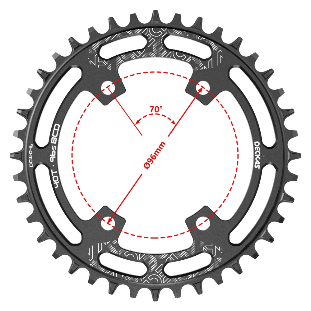 Deckas Round Oval 96BCD Chainring MTB 96bcds 32T 34T 36T 38T 40T 42T 44T 46T 48T Asymmetric Crown For M7000 M8000 M4100 M5100