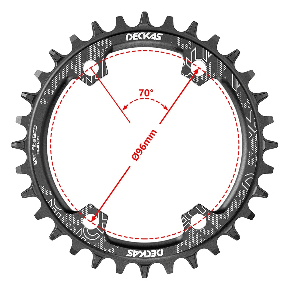 Deckas Round Oval 96BCD Chainring MTB 96bcds 32T 34T 36T 38T 40T 42T 44T 46T 48T Asymmetric Crown For M7000 M8000 M4100 M5100
