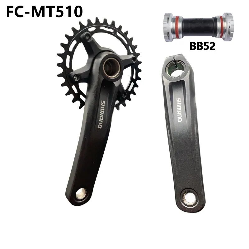 Shimano MT510 Deore M6100 Series Crankset 170/175mm 32T 34T 1x12 Speed With Bottom Bracket BB52 For Mountain Bike Bicycle Crank
