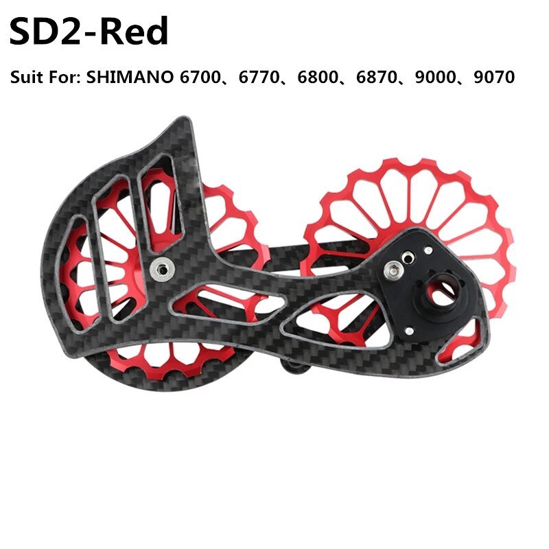 Bicycle Carbon Fiber Ceramic Rear Derailleur 17T Pulley Guide Wheel For Shimano 6800 R7000 R8000 R9100 R9000 Bike Accessories
