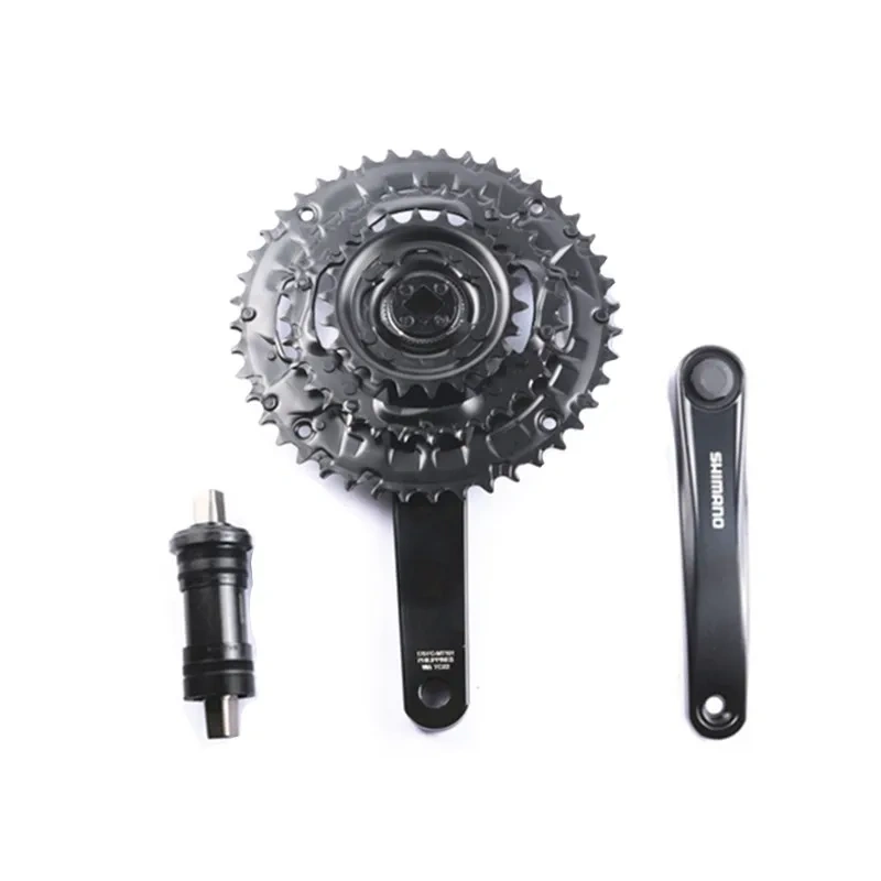 Shimano ALIVIO FC-MT101 Mountain Bike Bicycle Crankset 3×9 Speed 170mm 40-30-22T With Shimano Square Hole 122.5 Bottom Bracket