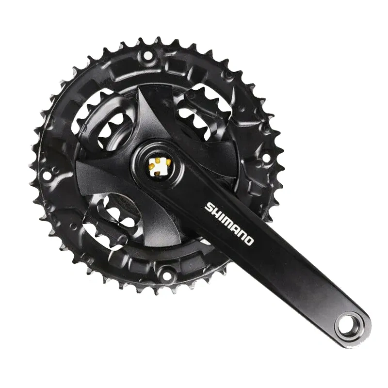Shimano ALIVIO FC-MT101 Mountain Bike Bicycle Crankset 3×9 Speed 170mm 40-30-22T With Shimano Square Hole 122.5 Bottom Bracket