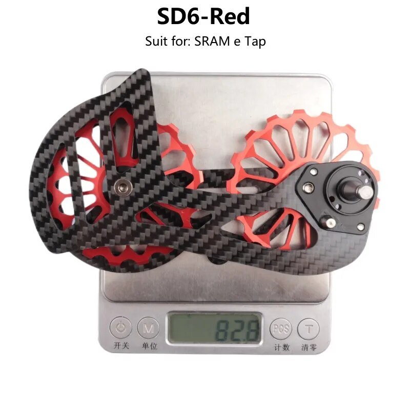 Bicycle Carbon Fiber Ceramic Rear Derailleur 17T Pulley Guide Wheel For Shimano 6800 R7000 R8000 R9100 R9000 Bike Accessories
