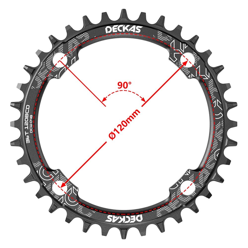 DECKAS 120BCD  36T/38/40/42/44T Mountain Bicycle Crank Chainwheel Aluminum Chainring Hollow Repair Suitable BCD 120mm