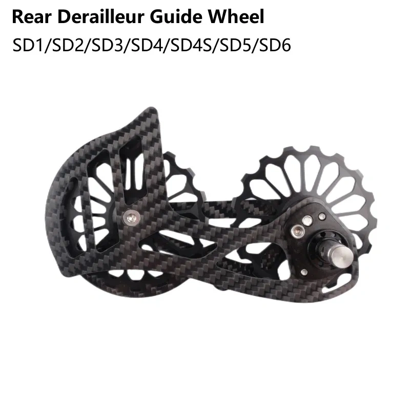 Bicycle Carbon Fiber Ceramic Rear Derailleur 17T Pulley Guide Wheel For Shimano 6800 R7000 R8000 R9100 R9000 Bike Accessories