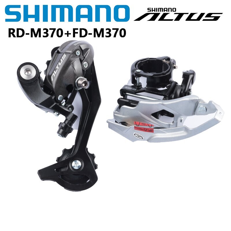 Shimano ALTUS M370 Rear Derailleur SGS 9s FD M370 31.8mm Clamp 3x9 Speed Bicycle Derailleur For MTB Mountain Bike Bicycle Part