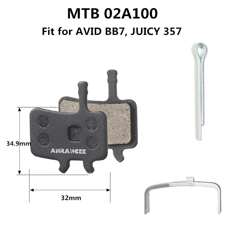 Anrancee Disc Brake Pad Resin For Shimano MTB Road Bike Xiaomi e-bike For HPOE  ZOOM AVID  For MAGURA  HAYES  FORMULA Brake Pads