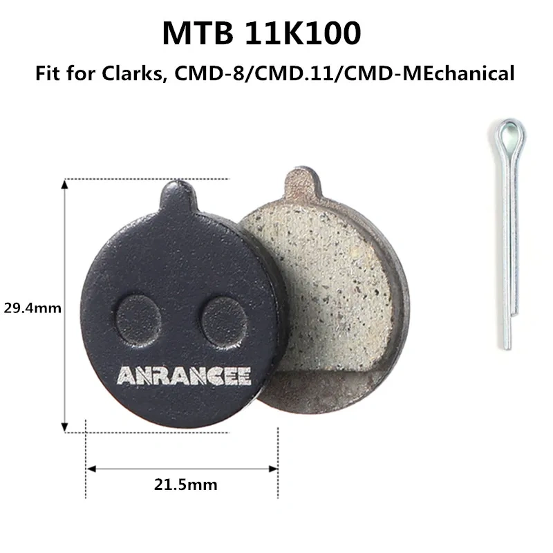 Anrancee Disc Brake Pad Resin For Shimano MTB Road Bike Xiaomi e-bike For HPOE  ZOOM AVID  For MAGURA  HAYES  FORMULA Brake Pads