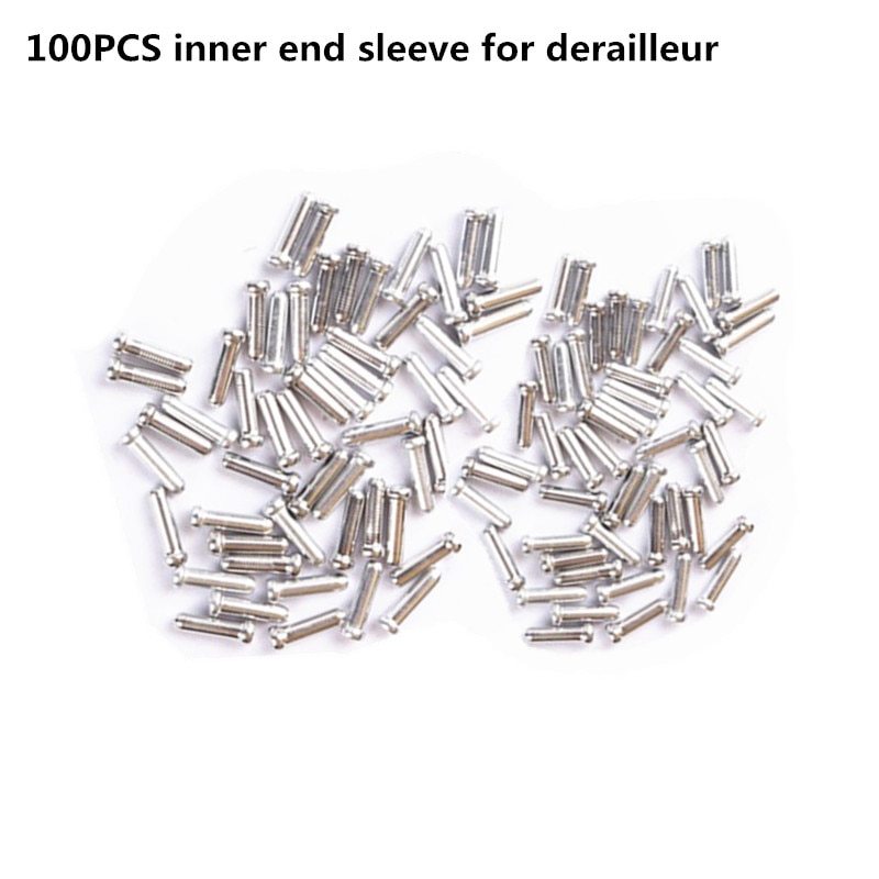 100PCS MTB Bicycle Brake Line Tail Cap Inner End Sleeve For Derailleur Mountain Bike Brake Line Cap Variable Speed Brake Part