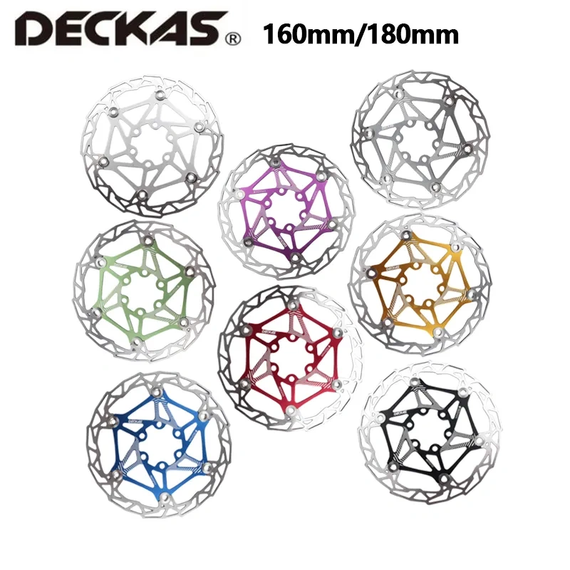 DECKAS Ultra light MTB Mountain Bike Brake Disc Float Floating Pads 160mm 180mm 6 Bolt Rotors Parts Bicycling Accessories