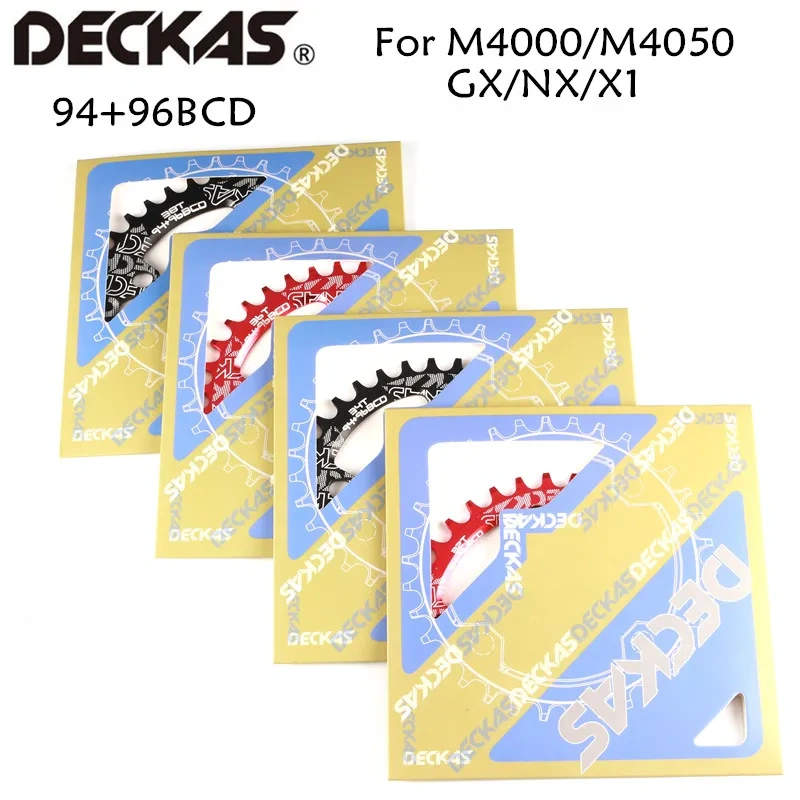 DECKAS 94+96 BCD Bicycle Chainwheel 32T/34T/36T/38T/40T/42T/44T MTB Mountain Crown Round Oval  For M4000 M4050 GX NX X1 Crank