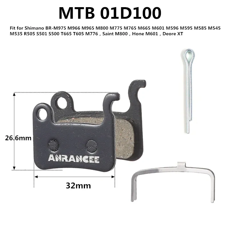 Anrancee Disc Brake Pad Resin For Shimano MTB Road Bike Xiaomi e-bike For HPOE  ZOOM AVID  For MAGURA  HAYES  FORMULA Brake Pads