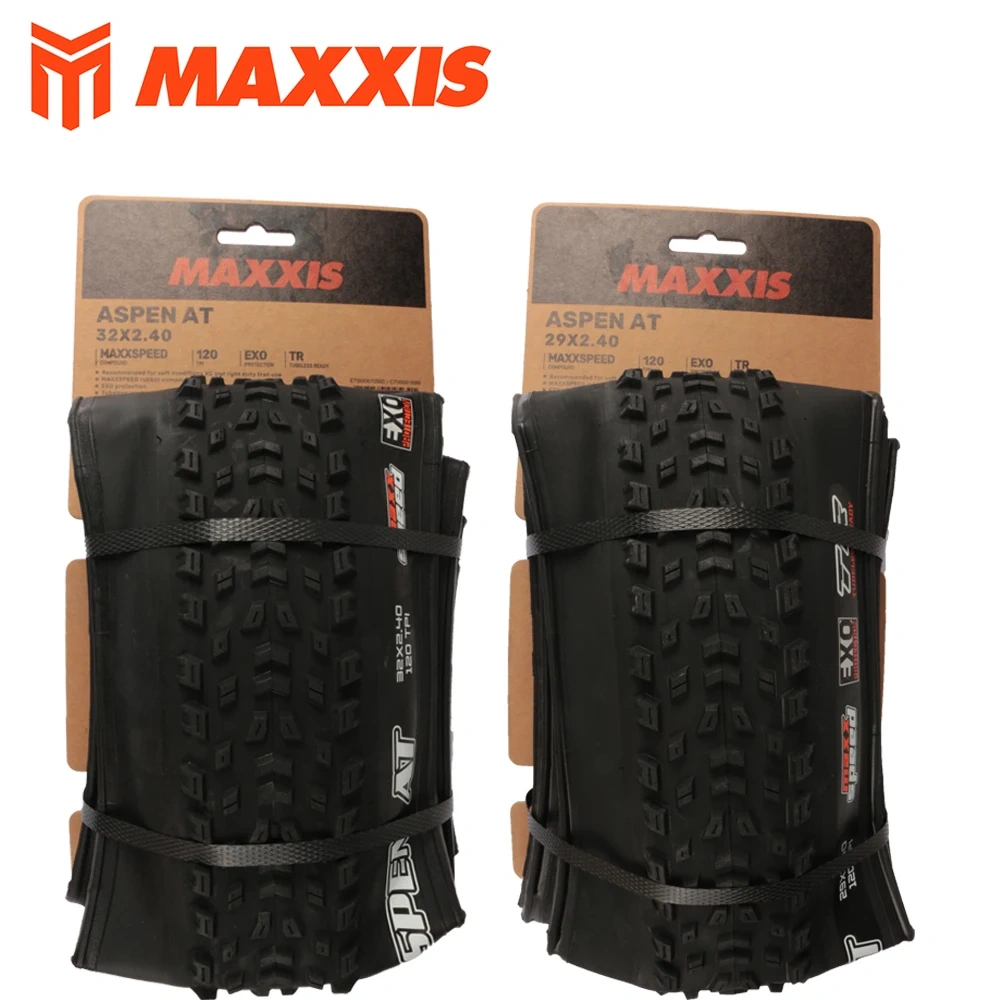 MAXXIS New ASPEN AT Mountain Bike Tires Anti Puncture Folding Tubeless Bike Tire 29x2.4 32x2.4 E50 For LOOSE XC (CROSS COUNTRY)