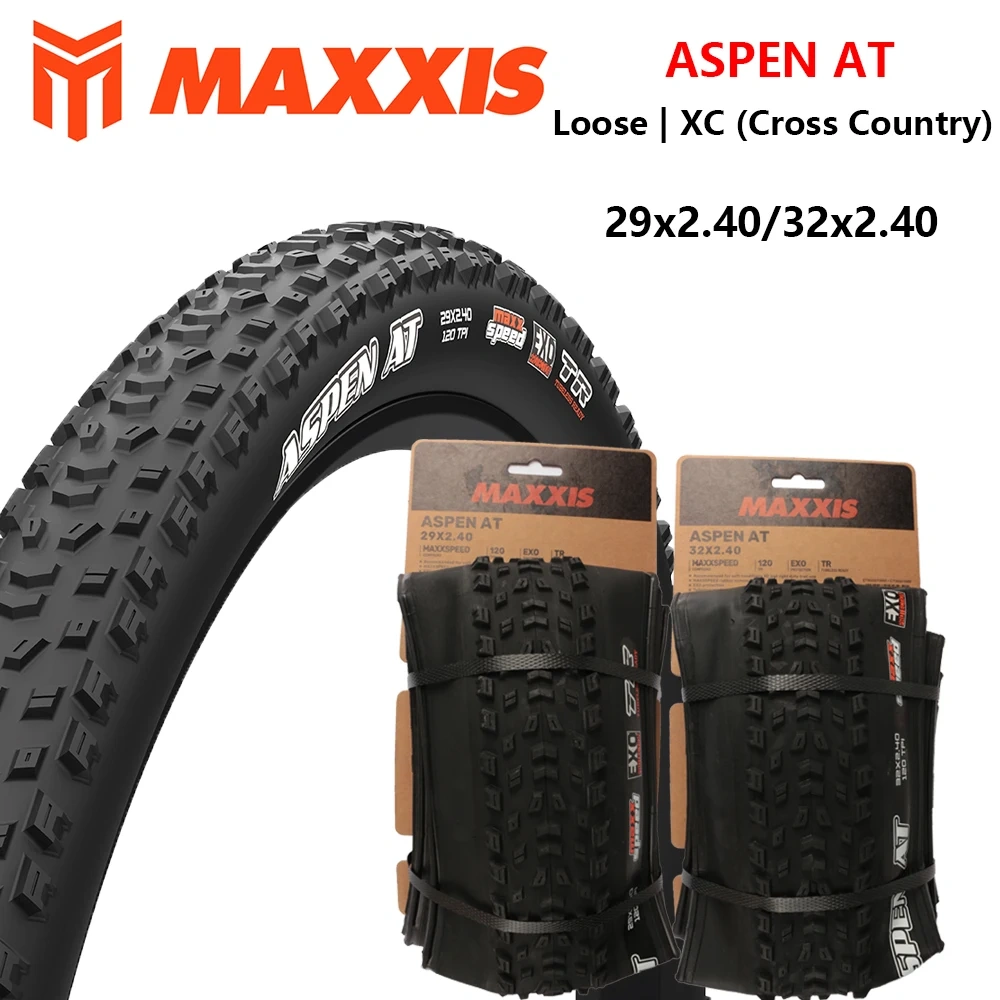 MAXXIS New ASPEN AT Mountain Bike Tires Anti Puncture Folding Tubeless Bike Tire 29x2.4 32x2.4 E50 For LOOSE XC (CROSS COUNTRY)