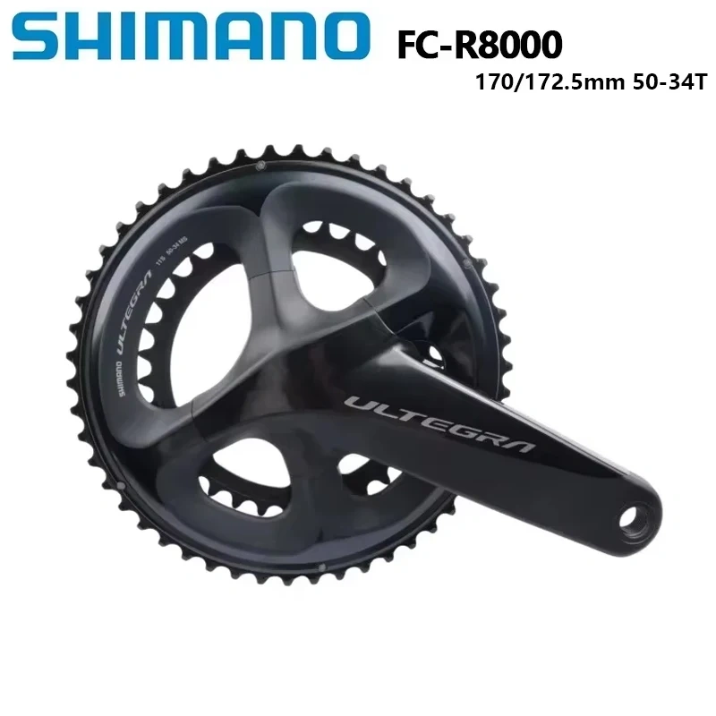 Shimano R8000 FC Crankset 2x11Speed 170MM Chainring 50-34T 52-36T 53-39T Black Ultegra R8000 Chainwheel 22S Road Bike Part