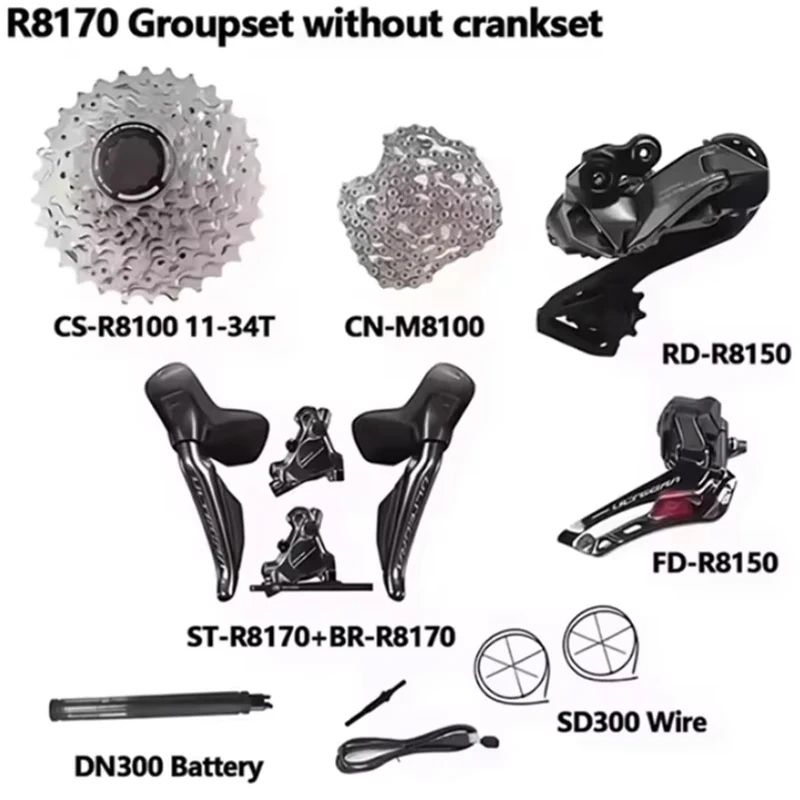 Shimano ULTEGRA R8170 Di2 Electronic Part 2x12S R8150 Front/Rear Derailleur Cassette Hydraulic Disc Brake Road Bicycle Di2 Set