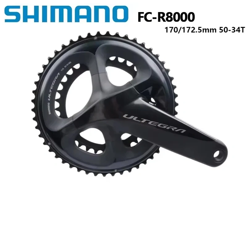 Shimano R8000 FC Crankset 2x11Speed 170MM Chainring 50-34T 52-36T 53-39T Black Ultegra R8000 Chainwheel 22S Road Bike Part