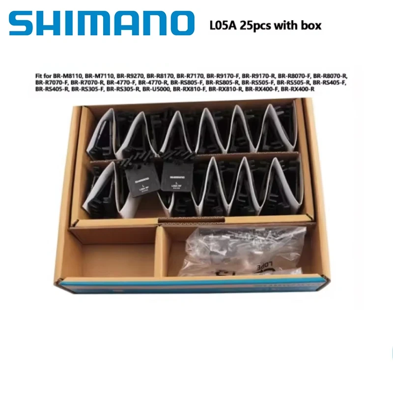Shimano L05A Brake Pads Resin Model 25pcs Box Fit For BR R8170 R7170 RX810 RX400 M8100 R9170 R9270 4700 Road Bike Brake D03S