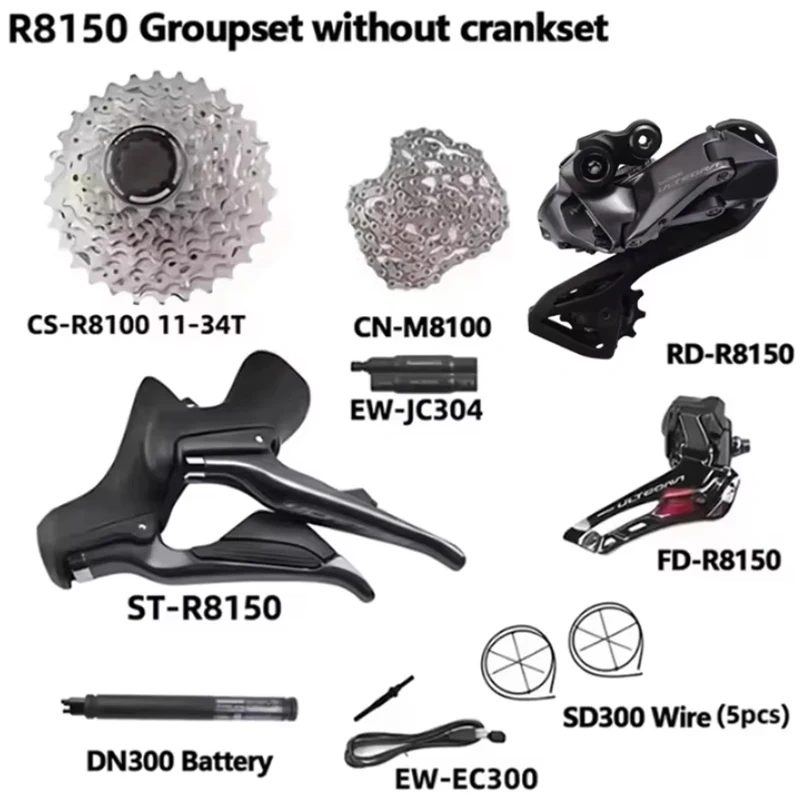 Shimano ULTEGRA R8150 Di2 Electronic Groupset 2x12S R8150 Front/Rear Derailleur Cassette DN300 EC300 R8150 Road Bicycle Di2 Set