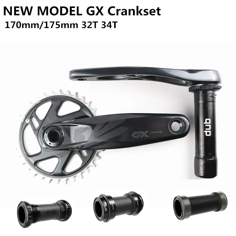 SRAM GX EAGLE DUB Crankset 170mm 175mm 34T 32T MTB Double Side Bicycle Crank DUB BSA BB92 PF30 BB 3mm Offset Crankset