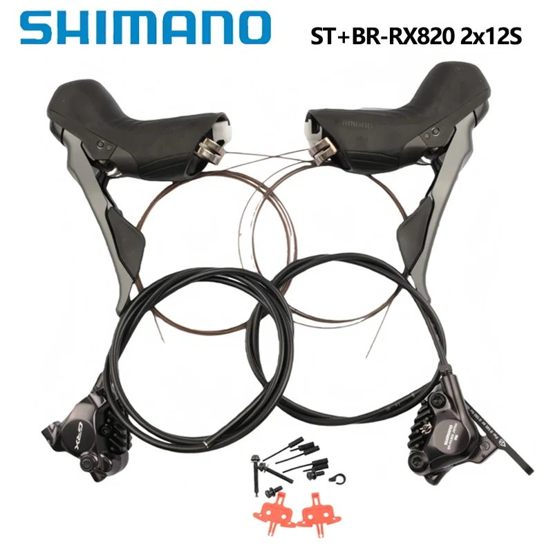 Shimano GRX ST-RX820 2x12 Speed Shifter Hydraulic Disc Brake Dual Control BR-RX820 Caliper Bicycle Accessories Original